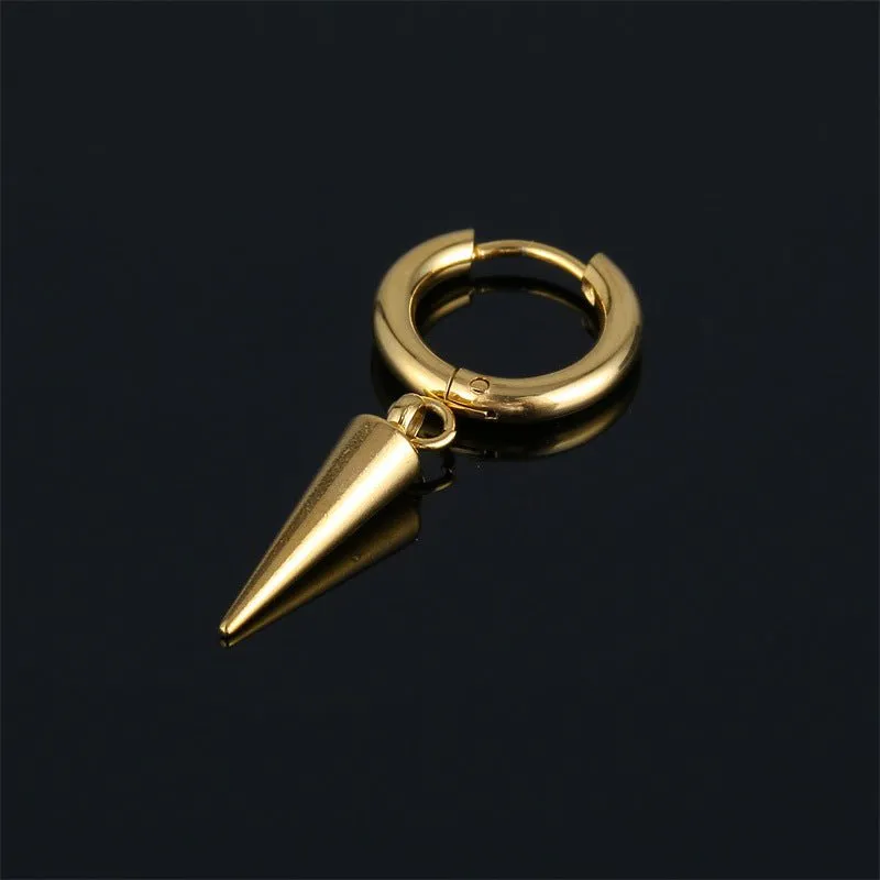 Stylish and Trendy Stainless Steel Coil Pendant Earrings