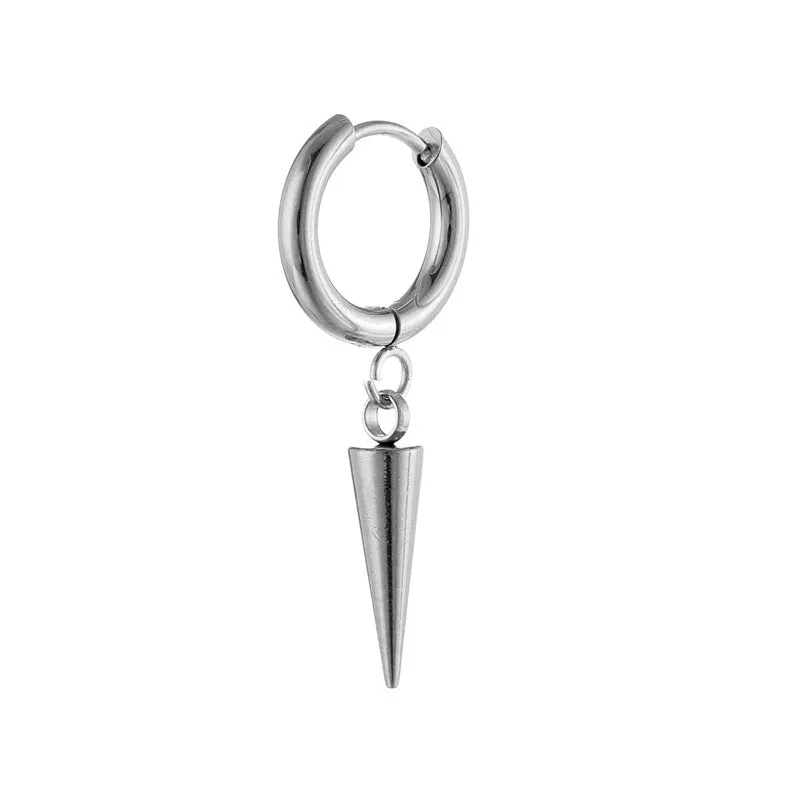 Stylish and Trendy Stainless Steel Coil Pendant Earrings