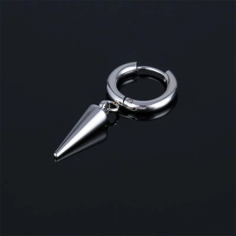 Stylish and Trendy Stainless Steel Coil Pendant Earrings