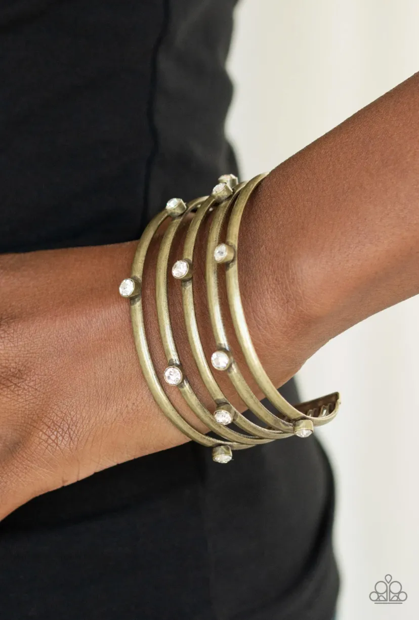 Sugarlicious Sparkle Brass Paparazzi Bracelet