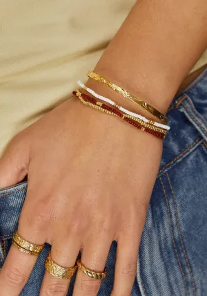 Sunny Bracelet Set - Burgundy