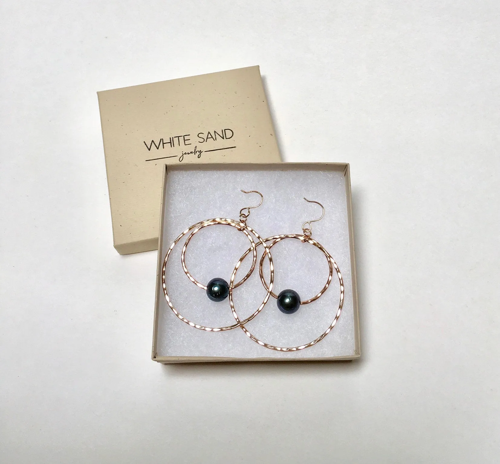 Tahitian Pearl Hoop within a Hoop Earrings