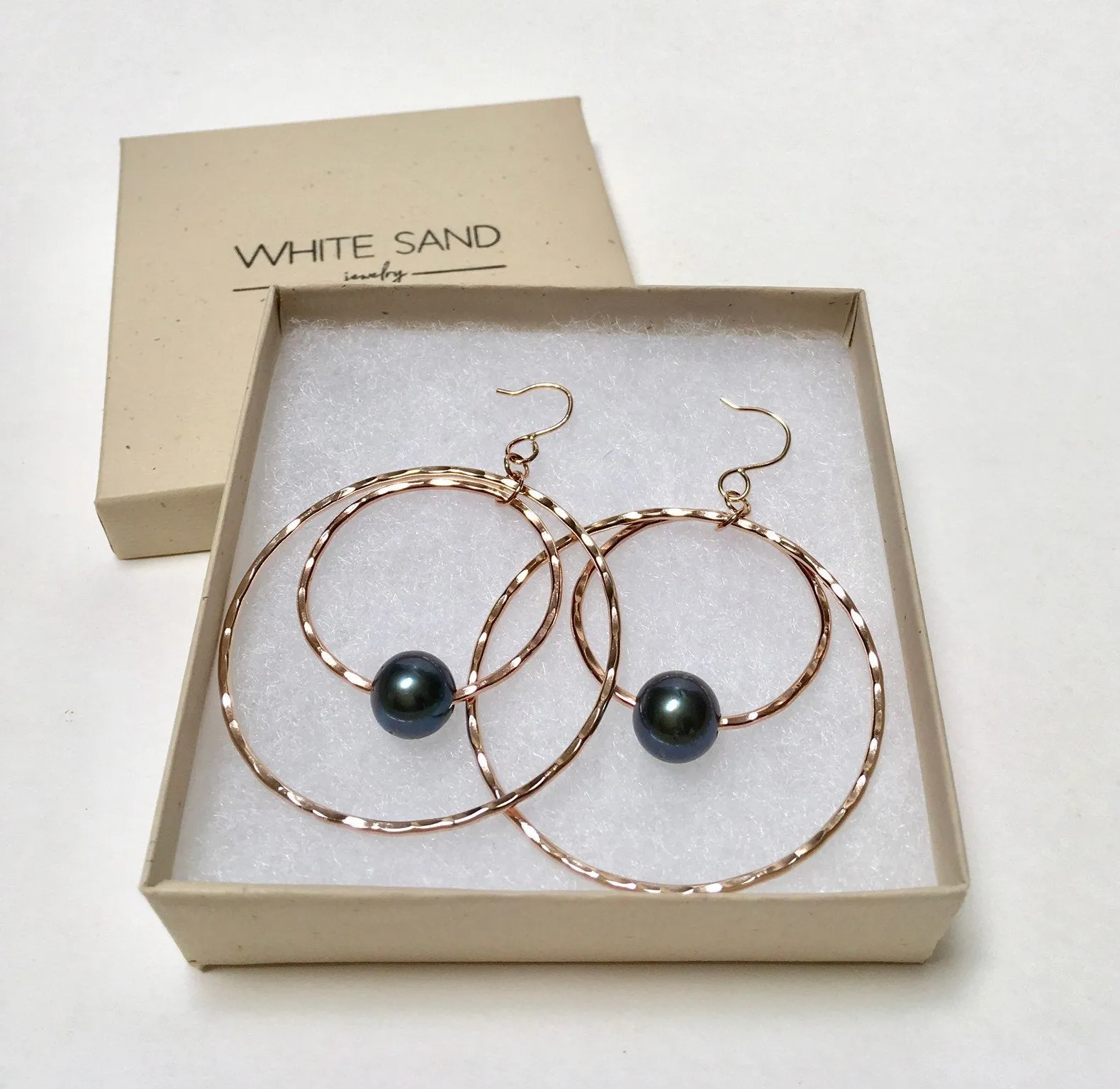 Tahitian Pearl Hoop within a Hoop Earrings