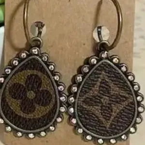 Teardrop Upcycled Hoop Earrings