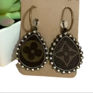 Teardrop Upcycled Hoop Earrings