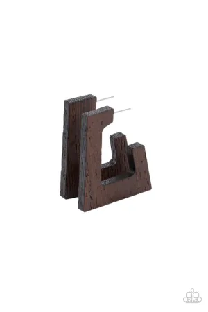 The Girl Next OUTDOOR Brown Paparazzi Earrings