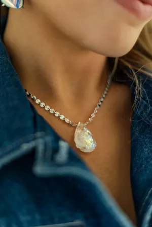 The Good Energy Angel Aura Silver Necklace