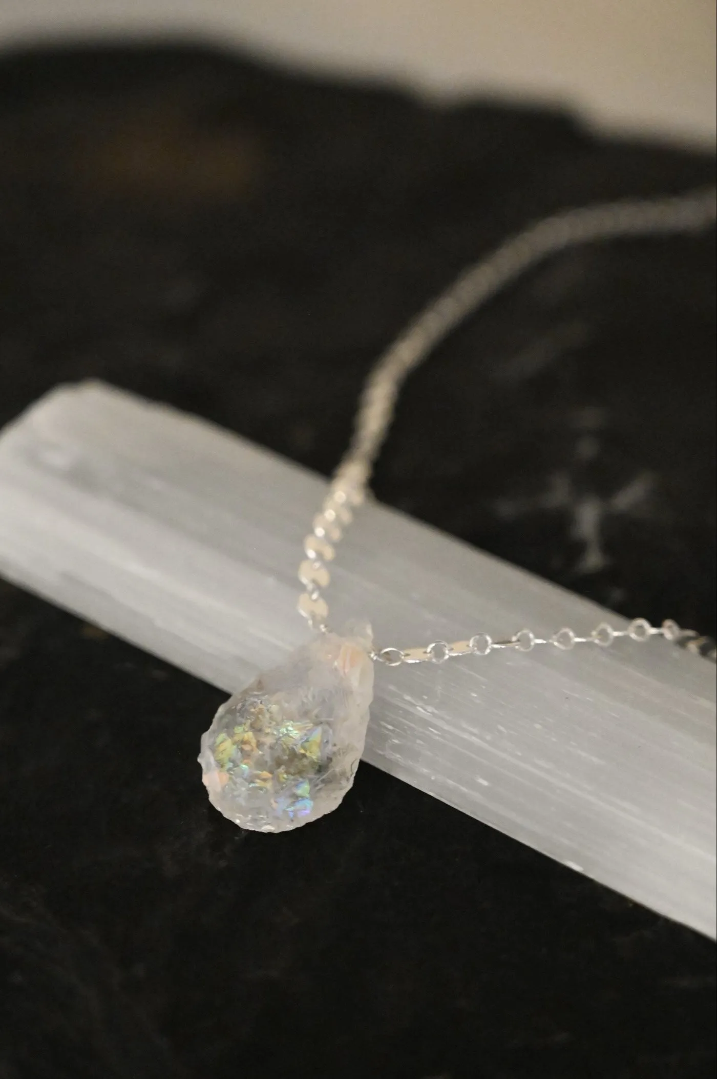 The Good Energy Angel Aura Silver Necklace