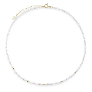 The "Glimmer Choker" with Pearls and Scattered 14K Gold Sparkle Beads
