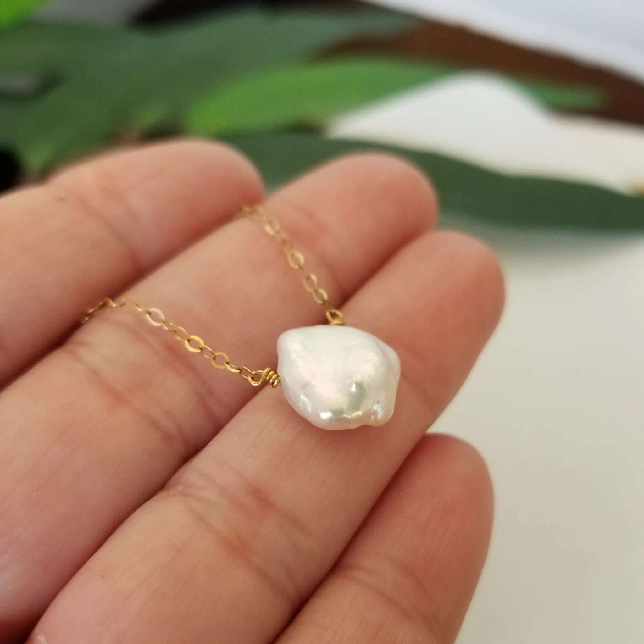 The "Haley" Set - Raw Pearl and Initial Necklace Set - Sterling, Gold, or Rose Gold