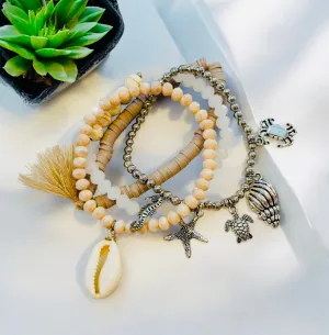 The Sea Shell Stretch Bracelet Set