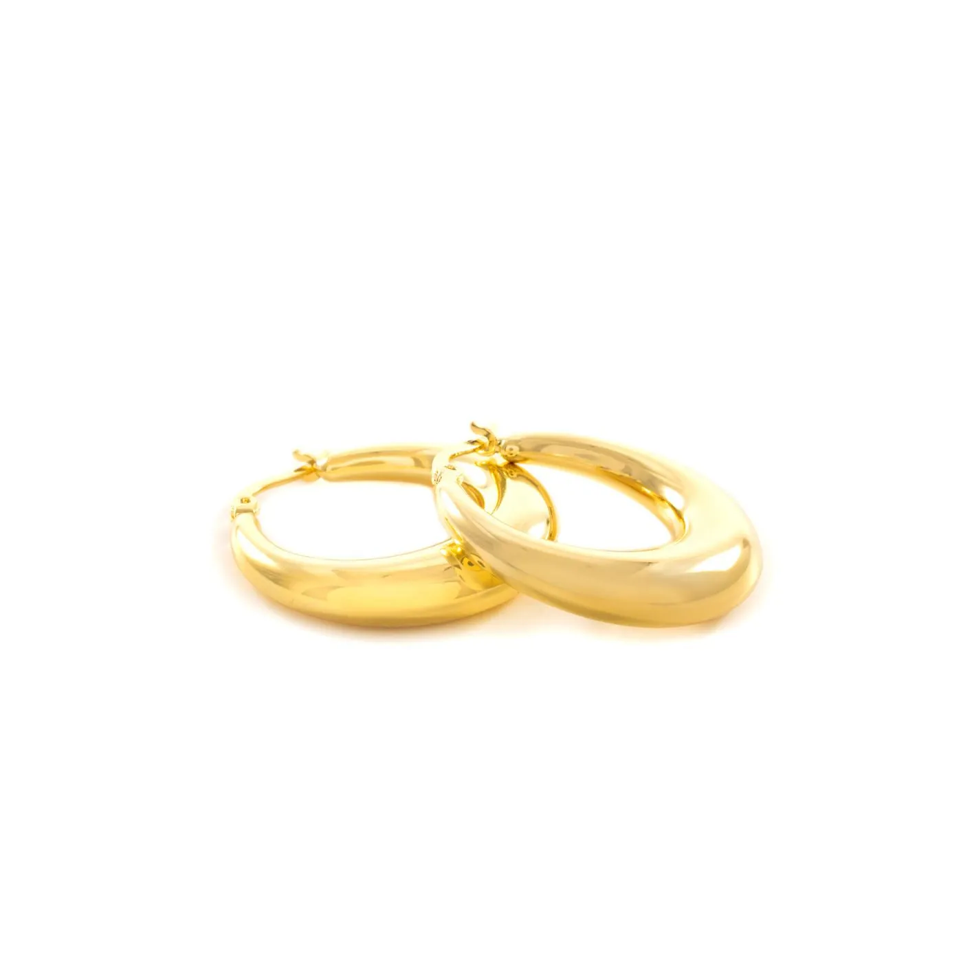 The Ultimate Gold Hoop Earrings, 18k Gold Finished Stainless Steel