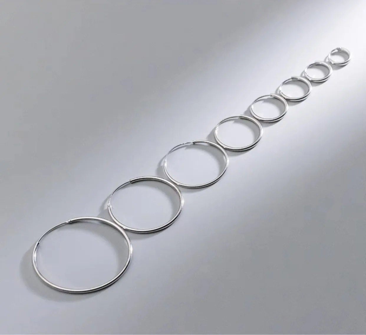Thin Small Medium Big Hoop Earrings-SH022