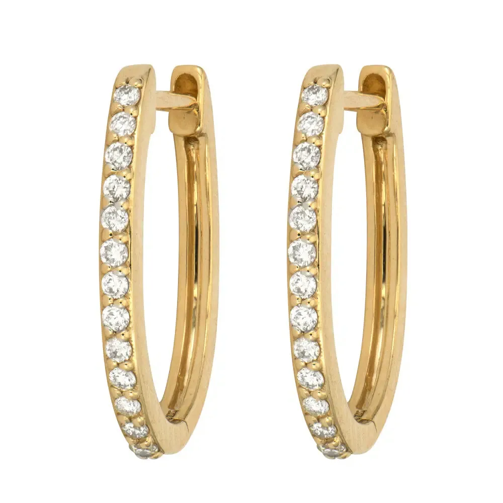 Three Stories Classics Oval Pave Hoop