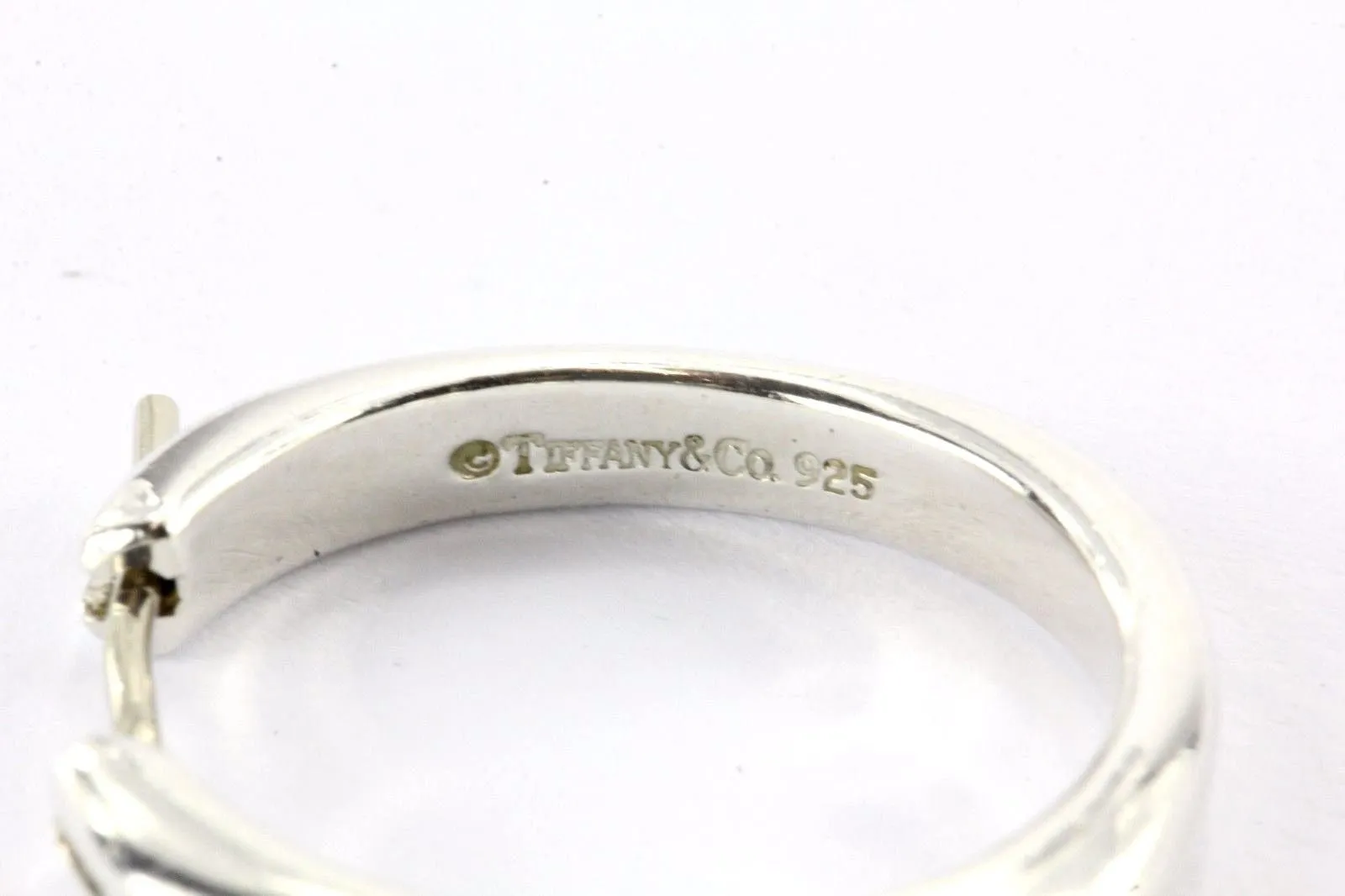 Tiffany & Co Sterling Silver Cushion Hoop Earrings