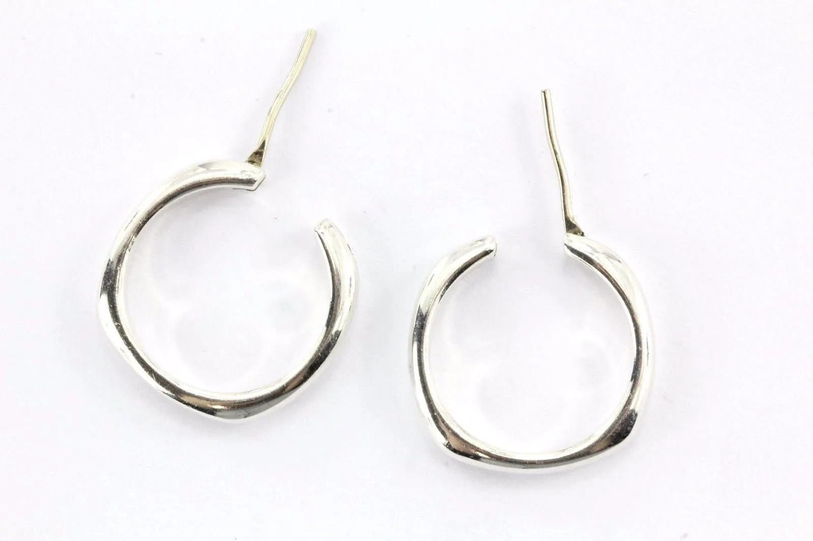 Tiffany & Co Sterling Silver Cushion Hoop Earrings