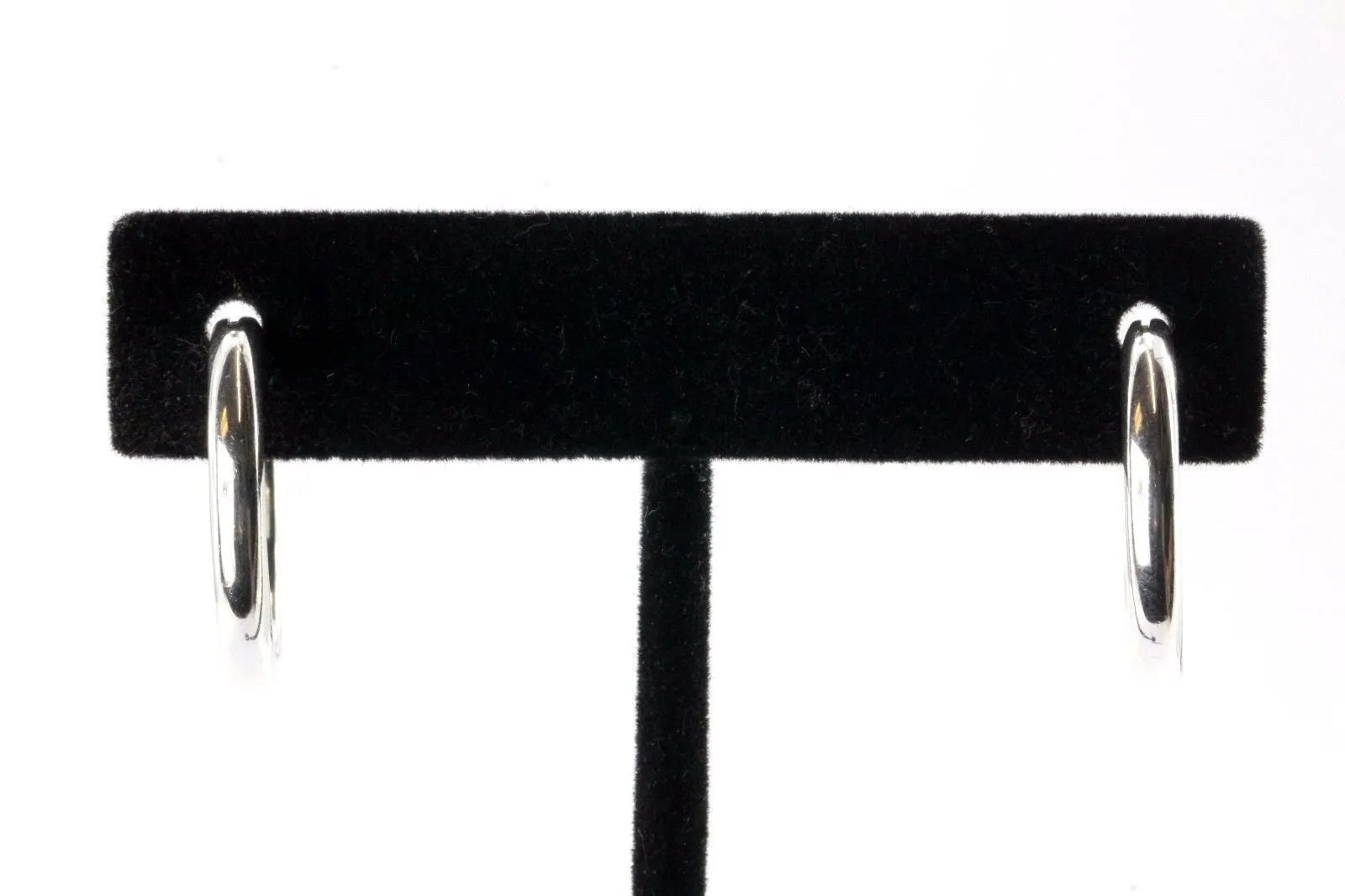 Tiffany & Co Sterling Silver Cushion Hoop Earrings