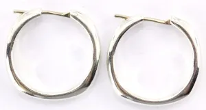 Tiffany & Co Sterling Silver Cushion Hoop Earrings