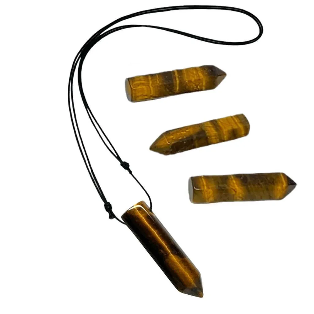 Tiger Eye Bullet Necklace - Focused Energy Pendant