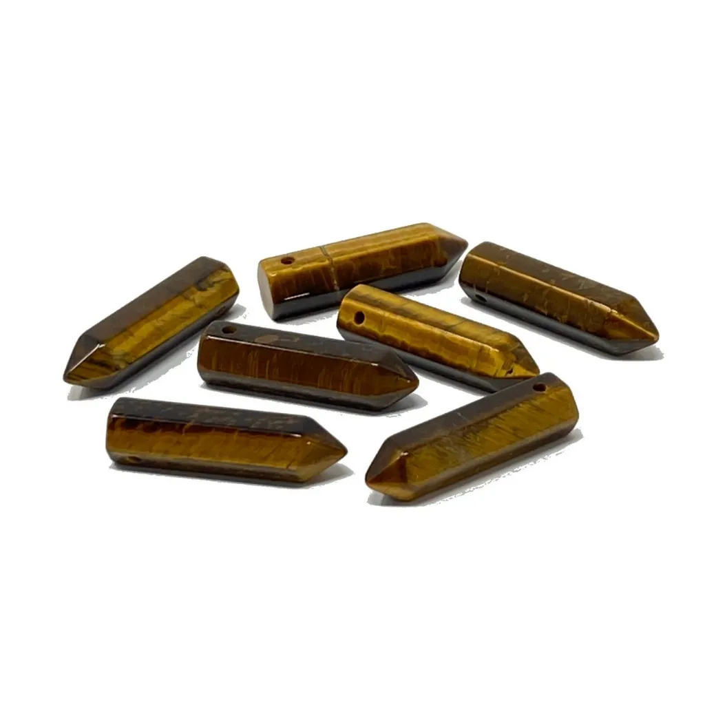 Tiger Eye Bullet Necklace - Focused Energy Pendant