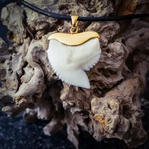 Tiger Shark Tooth Necklace Gold