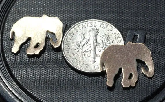 Tiny metal Elephant blanks