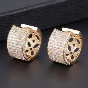 Trendy Hoop Earrings Cubic Zirconia Earrings