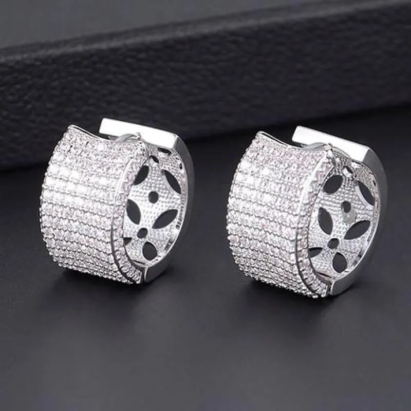 Trendy Hoop Earrings Cubic Zirconia Earrings