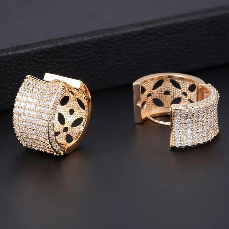 Trendy Hoop Earrings Cubic Zirconia Earrings