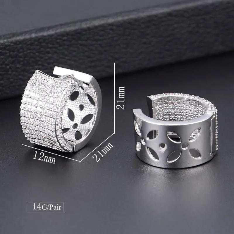 Trendy Hoop Earrings Cubic Zirconia Earrings
