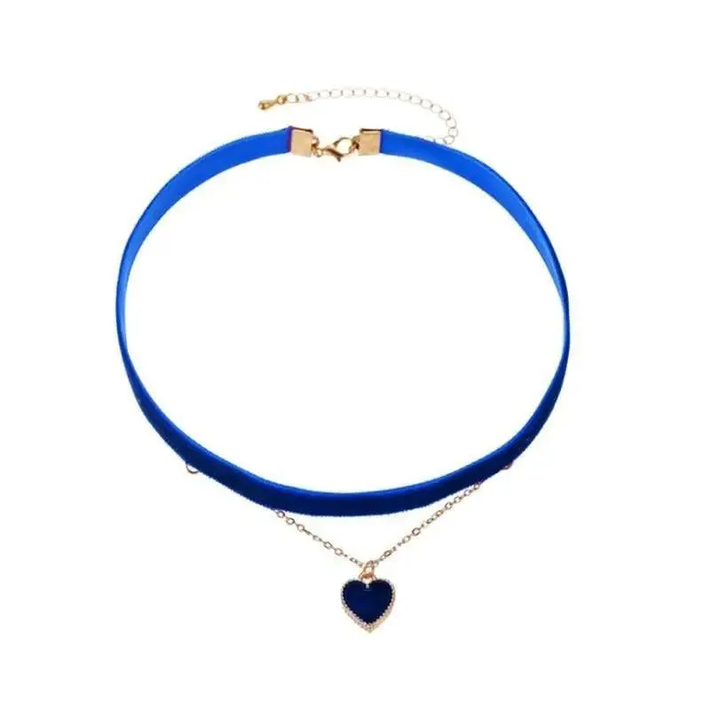 Trendy Simple Gothic Heart Pendant Choker Necklace Punk Choker Necklace for Women Girls Fashion Jewelry