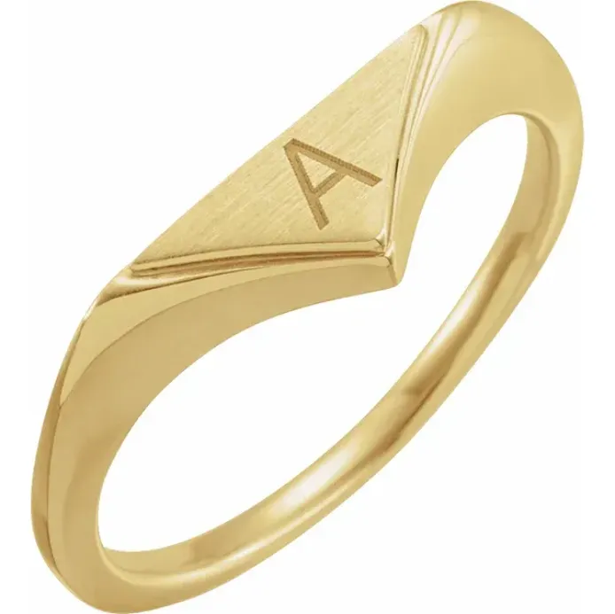 Triangle Signet Ring