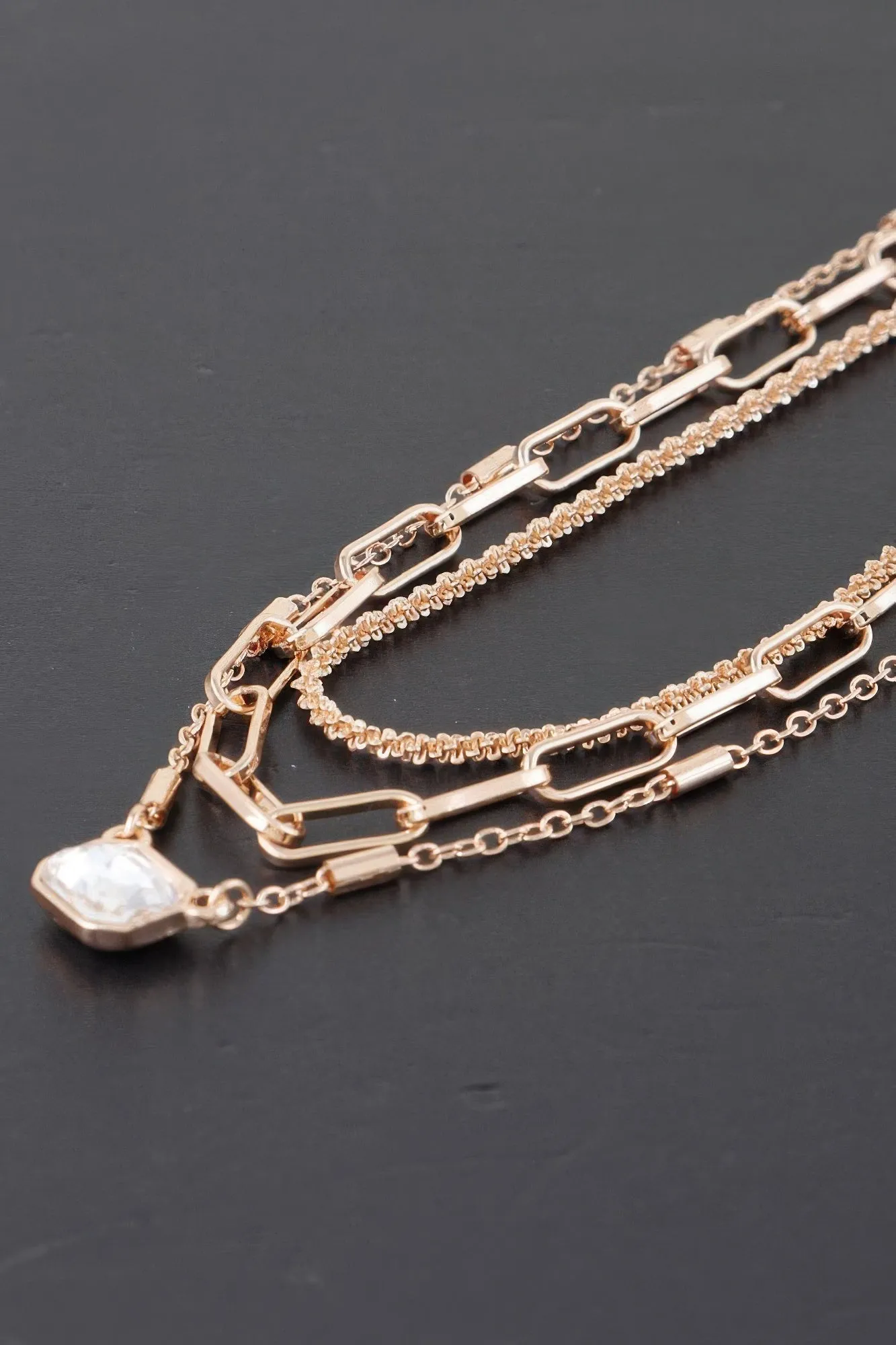 Triple Jeweled Choker Necklace
