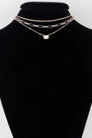 Triple Jeweled Choker Necklace