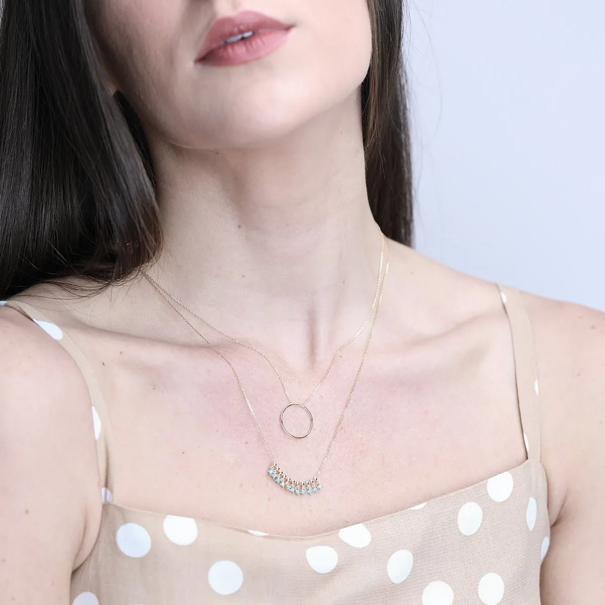 Turquoise Fringe Necklace