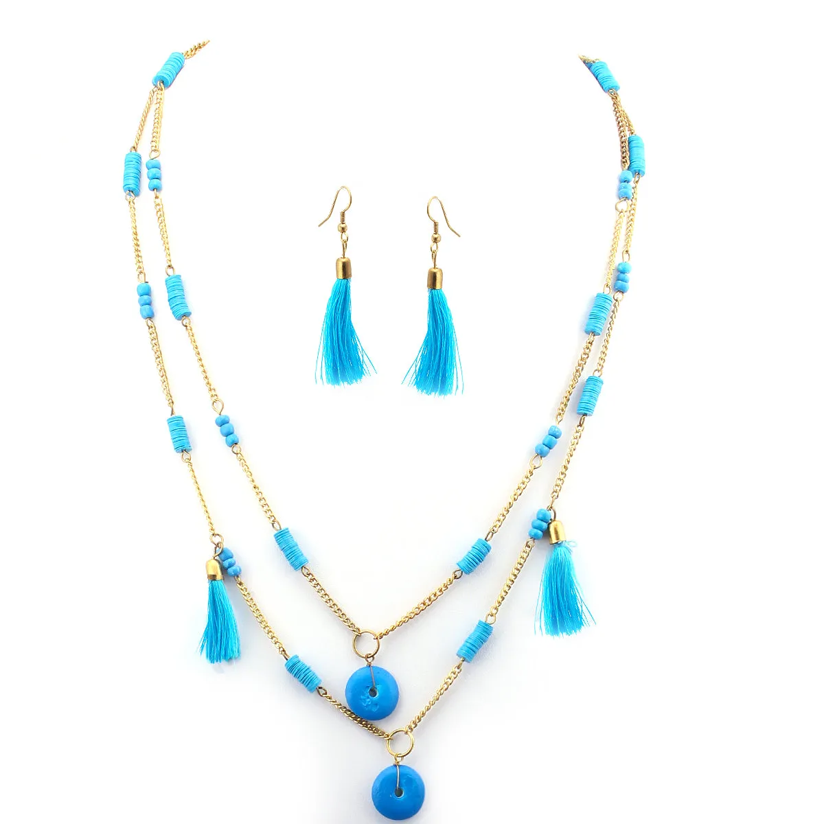 TURQUOISE NECKLACES #KBI-NL-K6029GT (PE6)
