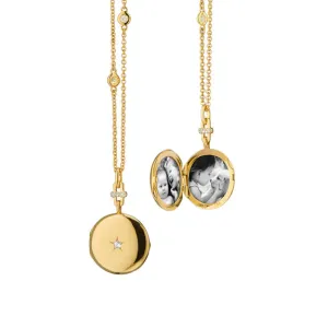 Twinkle Star Diamond Locket Necklace