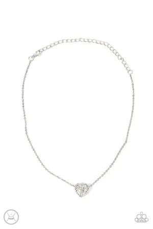 Twitterpated Twinkle White Paparazzi Choker Necklace
