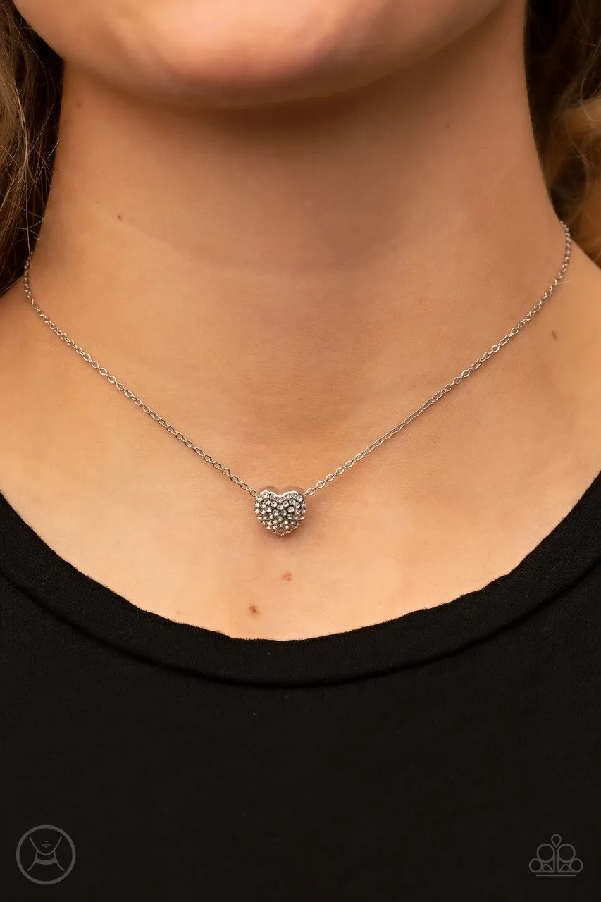 Twitterpated Twinkle White Paparazzi Choker Necklace