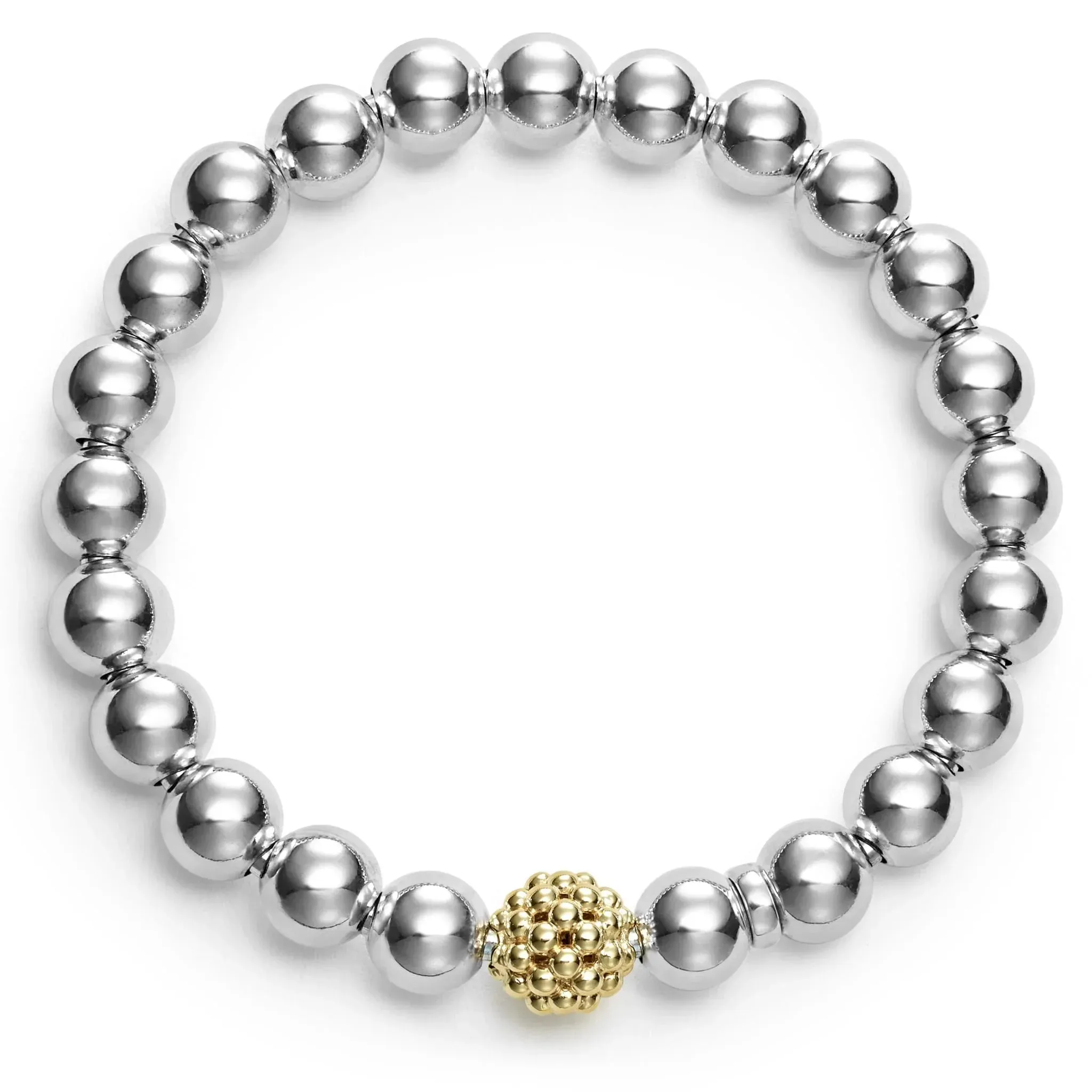 Two-Tone Stretch Bead Bracelet
