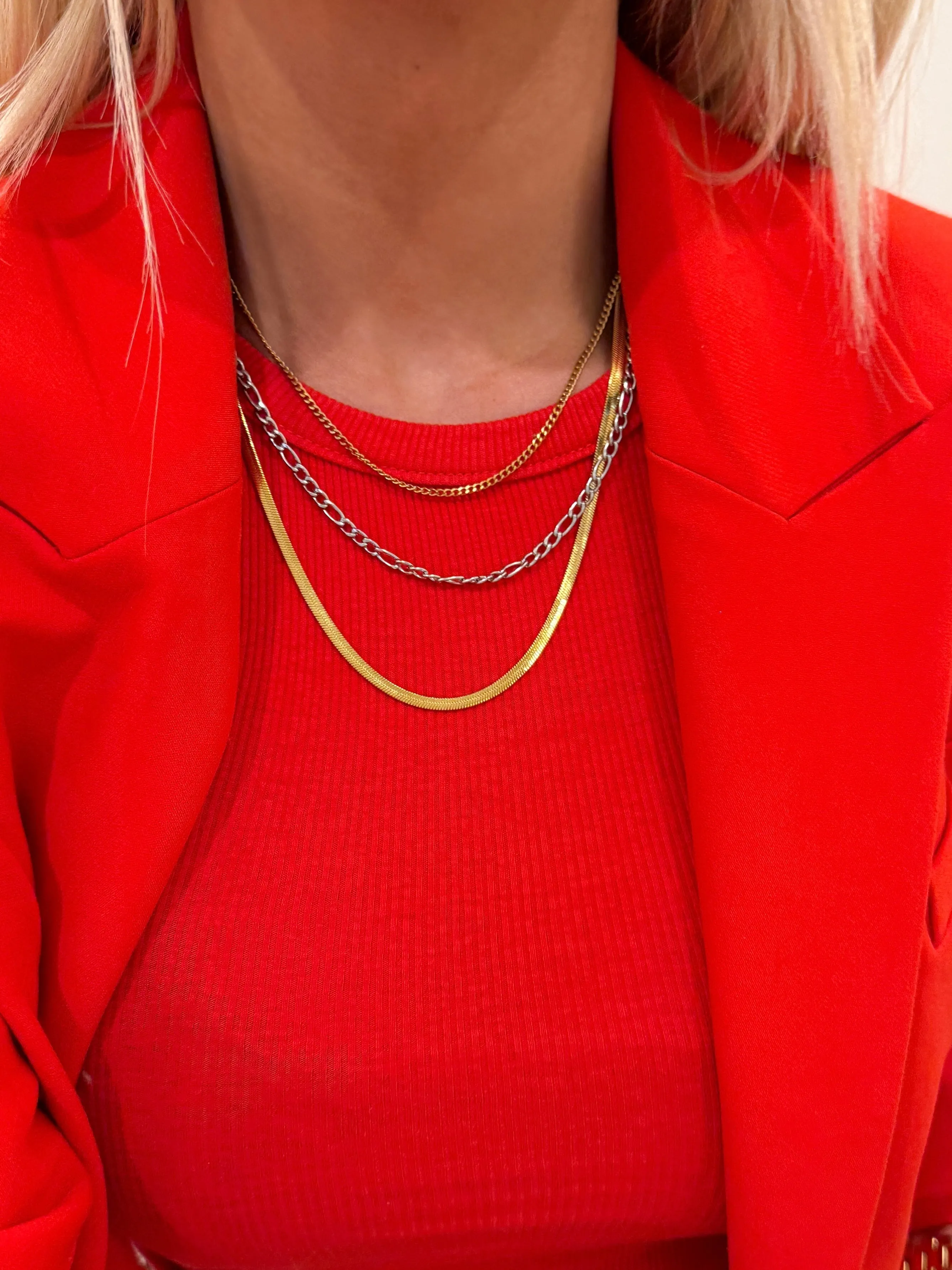 TWO TONED LAYERED NECKLACE