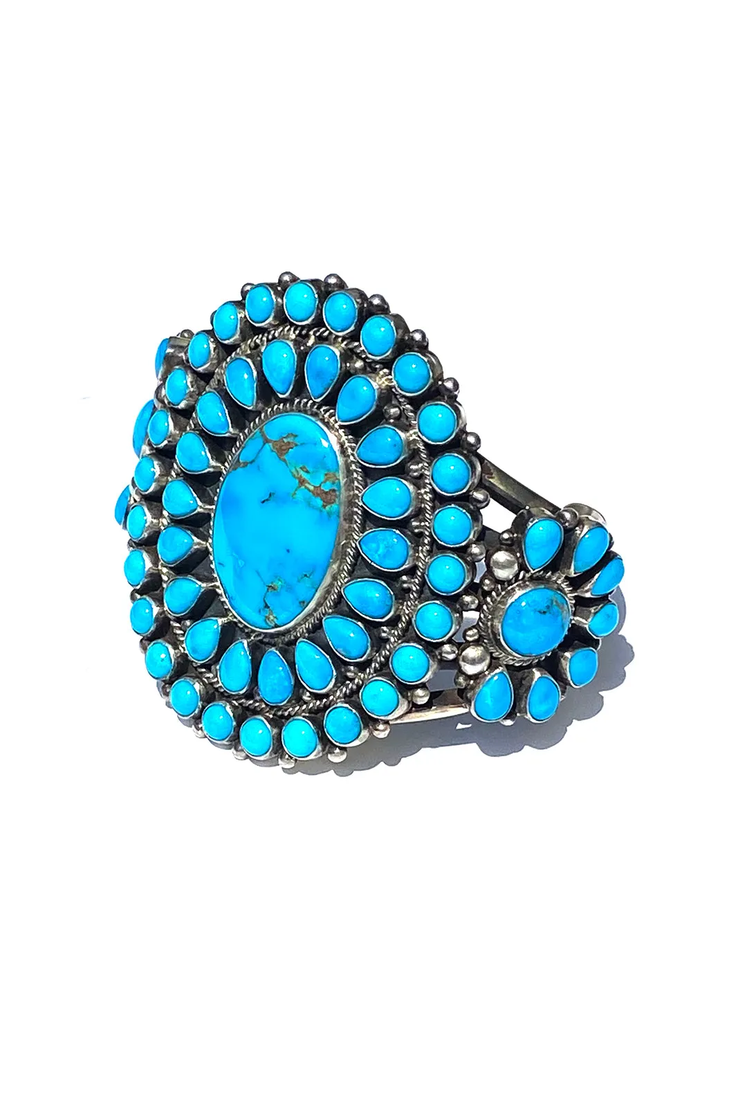Tyler Brown Navajo Turquoise Cluster Cuff Bracelet