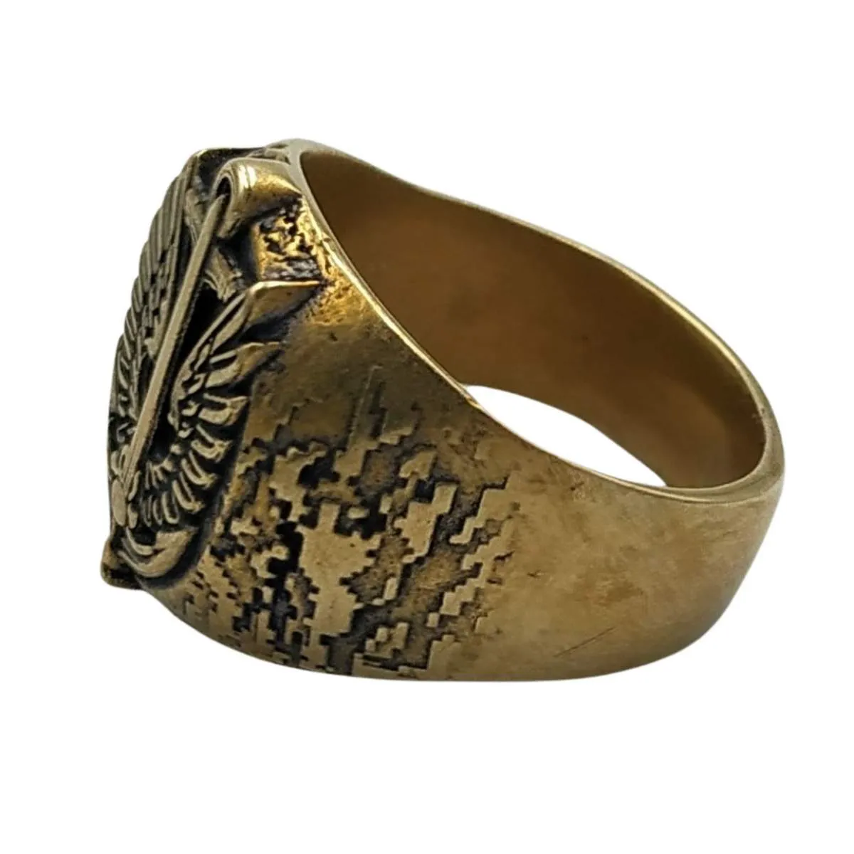 Ukrainian marines signet ring from bronze