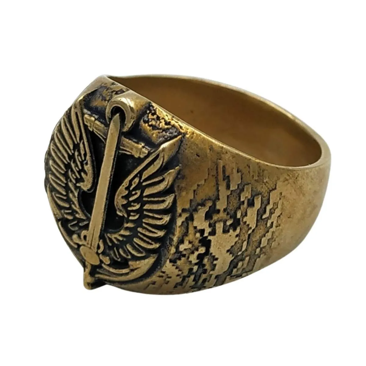 Ukrainian marines signet ring from bronze