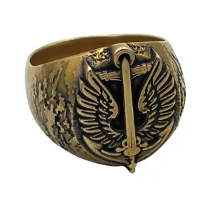 Ukrainian marines signet ring from bronze