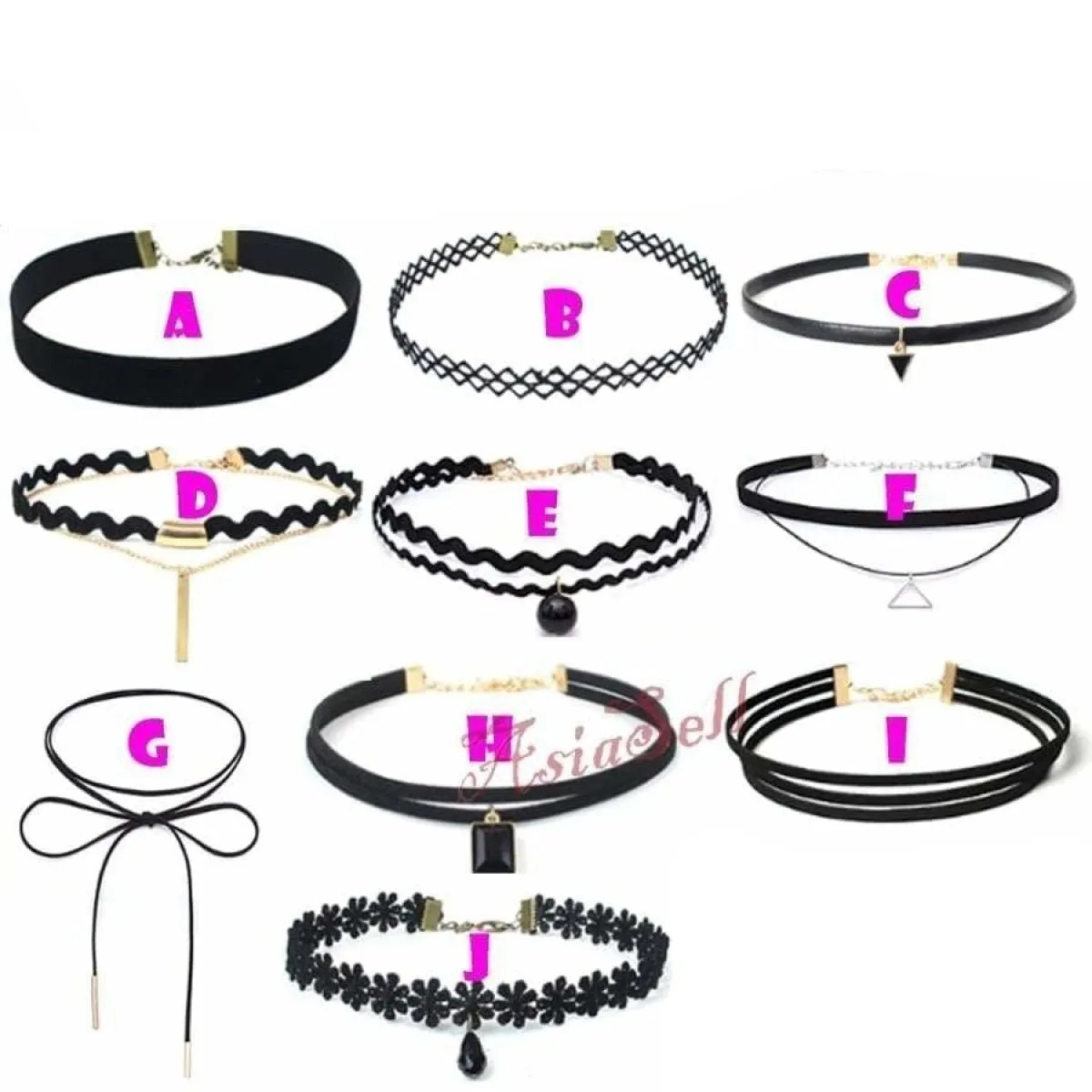 Velvet Neck Choker Necklace Black Love Heart Star Vintage Bohemian Charm 1