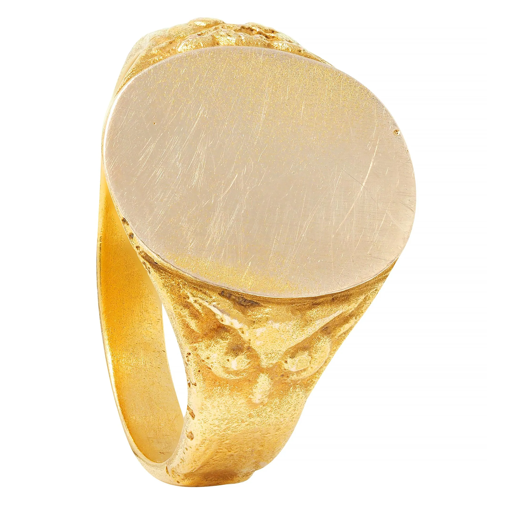 Victorian 14 Karat Yellow Gold Owl Antique Unisex Bird Animal Signet Ring