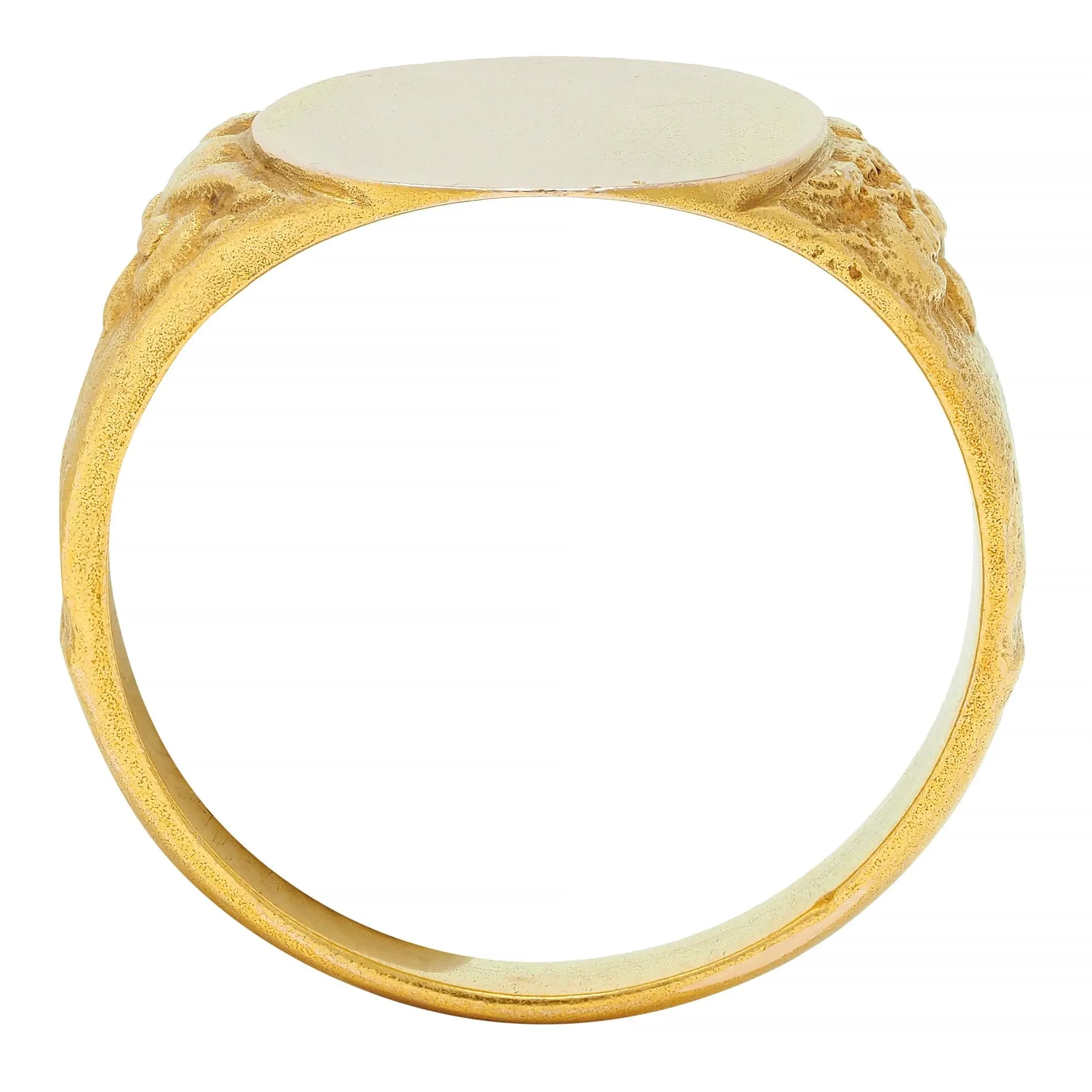 Victorian 14 Karat Yellow Gold Owl Antique Unisex Bird Animal Signet Ring