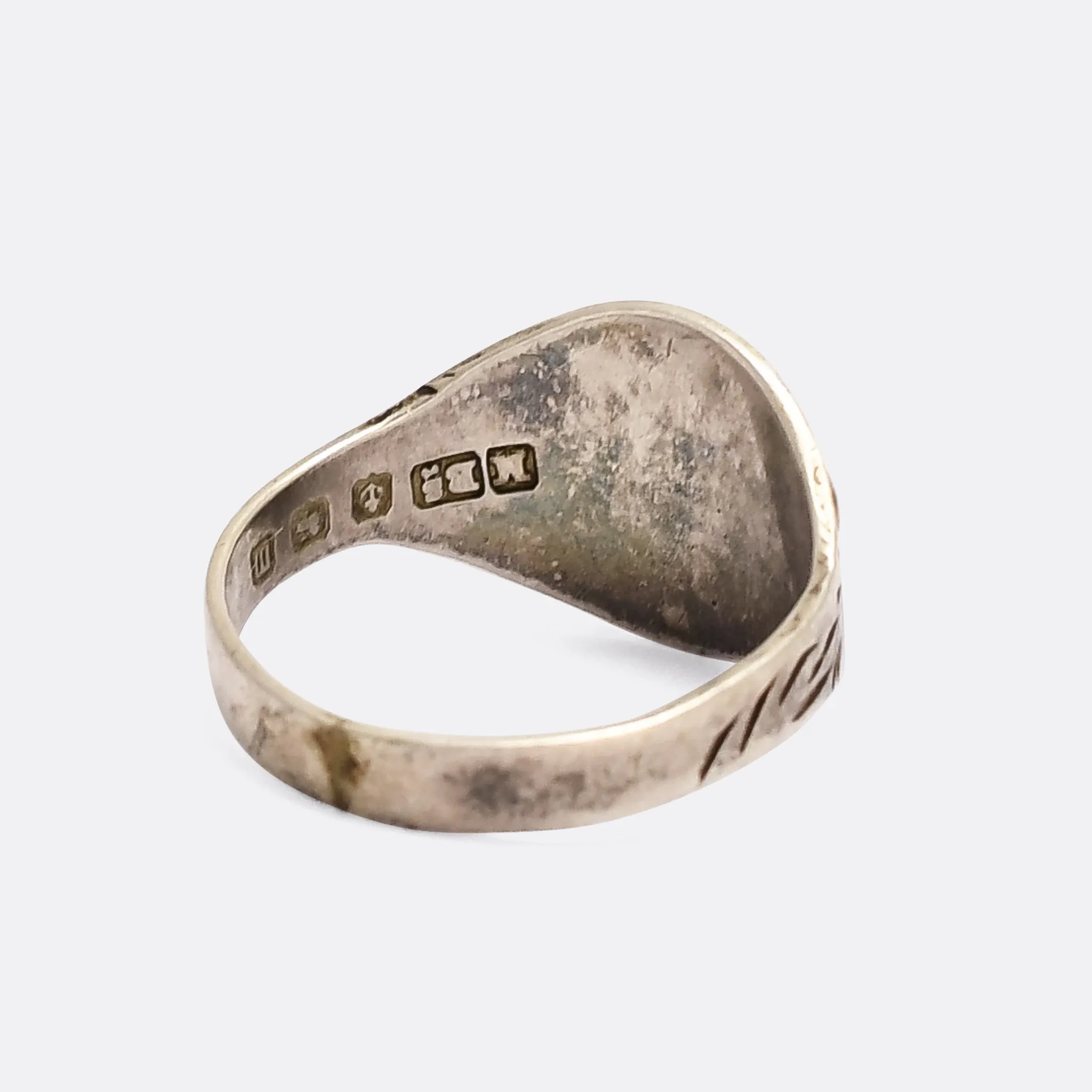Victorian Silver "Hope Faith & Charity" Signet Ring