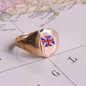 Victorian Union Jack Signet Ring